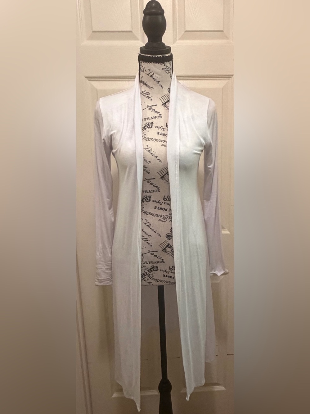 White Women’s Open-Front Lightweight Sweater Cardigan-White